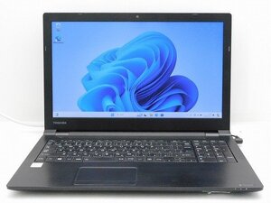 【1円スタート】東芝 dynabook B65/M PB65MYB4427AD11 Core i3 8130U 8GB 256GB(M.2 SSD) DVD-ROM 15.6インチ HD 1366×768 Windows11 Pro