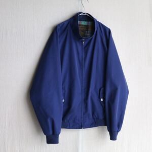 80s Eddie Bauer スイングトップ / XL ポリ コットン ネイビー マドラス チェック ブルゾン ジャケット USA ビンテージ O4-04004-1772 sale