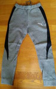 PUMA プーマ PUMA EVOSTRIPE SPACEKNIT PANTS スウェット パンツ SIZE:XS(US) グレー 黒 送料510円～