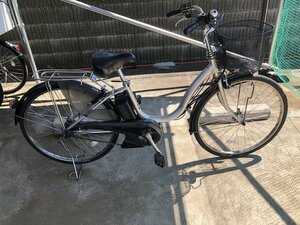 P6　中古電動アシスト自転車 1円売切り！ ヤマハ パスナチュラ シルバー 配送エリア内は送料3800円でお届けします