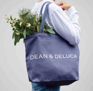 未使用　DEAN & DELUCA ディーンアンドデルーカ　チャリティートートバッグ　Lサイズ　 ブルーグレー