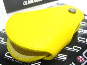 BMW MINI F54/F55/F56/F60 レザーキーケースType2/イエロー【CLOS】新品/ミニ/クーパー/クラブマン/クロスオーバー/