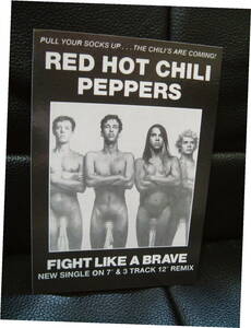 レッチリ　◆　廃盤　　RED　HOT　CHILI　PEPPERS　ポストカード　FIGHT　LIKE　A　BRAVE　未使用　レア　お値打品