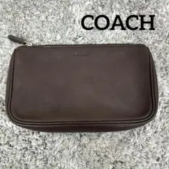 COACH オールドコーチ レザー コスメポーチ ポーチ 小物入れ