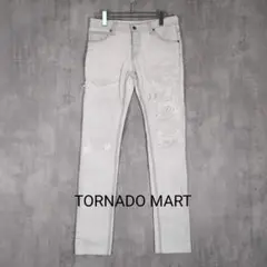 TORNADO MARTトルネードマート【S】ストレートパンツ　ダメージ加工