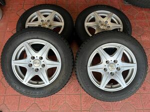 1円〜♪195/65R15 トーヨー GIZ2 スタッドレスタイヤホイール4本セット15×6.5J+42 PCD114.3 5H ノア ヴォクシー ステップワゴン　セレナ