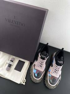 VALENTINO GARAVANI レザースニーカー　迷彩柄　42/27cm