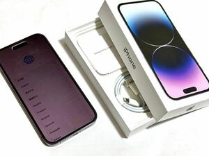 【ジャンク】iphone アイフォン 14pro ディープパープル　128GB SIMフリー Apple