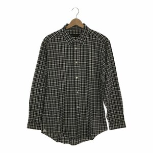 質屋 LV ルイヴィトン LOUIS VUITTON チェック シャツ XL サイズ9 RM132M ベージュ 黒 衣類 服 長袖 H6525 みいち質店