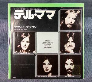 SAVOY BROWN　サヴォイ・ブラウン　TELL MAMA　日本盤 W/L PROMO 7inch SINGLE [LONDON RECORDS　TOP-1672]