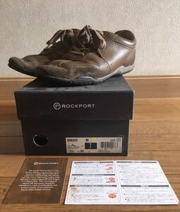 ROCKPORT ロックポート　GAMEDE VICUNA ビジネスシューズ 25cmブラウン レザーシューズ 中古品