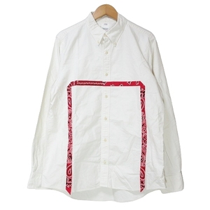 ビズビム VISVIM 18ss V＋V 5-NATION SHIRT ボタンダウン シャツ 長袖 バンダナ柄 3L相当 ホワイト系 X メンズ