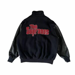 L vintage the sopranos leather wool スタジャン HBO usa supreme kith ジャケット ブラック jacket