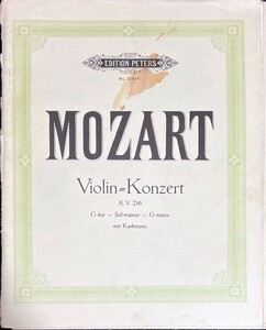 モーツァルト バイオリン協奏曲 第3番 ト長調 KV 216 (ヴァイオリン+ピアノ)輸入楽譜 Mozart Violinkonzert Nr.3 G-dur K.V. 216 洋書