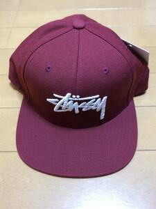 stussy CAP 新品未使用品 タグ付き カラーエンジ サイズフリー ストックロゴ