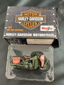 1/24 モーターサイクル ハーレーダビッドソン HARLEY-DAVIDSON 1942 WLA Flathead Olive Drah フラットヘッド オリーブデュラブ maisto