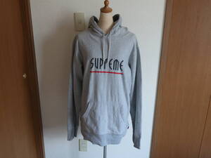 ★人気 シュプリーム Riot Pullover Hoodie プルオーバー パーカー M グレー Supreme ブランド ロゴ フーディ ストリート ブランド