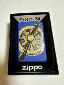 ZIPPO (ジッポ) USA製 オイルライター ケース入り 2016年製 火花確認済 戦闘機 プロペラ