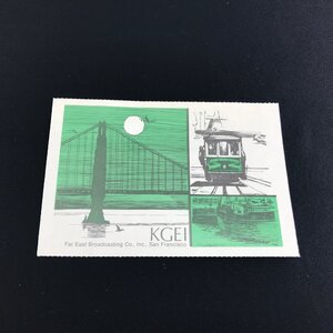 希少 ベリカード FAR EAST BROADCASTING KGEI アメリカ 1970年代 受信報告証明書 QSL S12-98