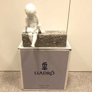 【BW 0610.6-1】1円～ LLADRO リヤドロ 学習 リデコ 47F７M 01018281 プラチナ 置き物 インテリア 雑貨 陶器 箱あり 現状品