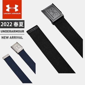 アンダーアーマー UA ゴルフ リバーシブル　ウェビングベルト 　ネイビー 　UNDER ARMOUR