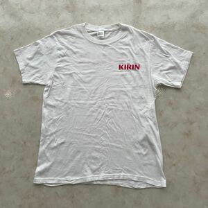 KIRIN ノベルティTシャツ キリン 半袖Tシャツ 麒麟 キリンビール ロゴTシャツkirin 企業Tシャツ