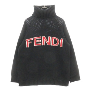 FENDI フェンディ タートルネック ニットセーター FAE138 A47L ブラック