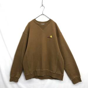 KZ8085★carhartt WIP : AMERICAN SCRIPT SWEAT★L★キャメルブラウン系 定価￥13200- カーハート スウェット