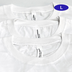 訳あり 3枚セット アメリカ製 半袖 Tシャツ メンズ L ホワイト BELLA CANVAS ベラ キャンバス 無地 まとめ売り 卸売 未使用 #noca0152-FS