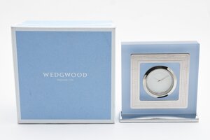 美品 箱付 保証書付 ウェッジウッド インタグリオ ネオ クロック 置時計 WEDGWOOD