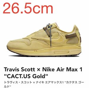 Travis Scott × Nike Air Max 1 CACT.US Gold トラヴィス・スコット × ナイキ エアマックス1 DO9392-700 26.5cm US8.5 新品