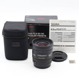 実用品 | SIGMA シグマ 単焦点魚眼レンズ 4.5mm F2.8 EX DC CIRCULAR FISHEYE HSM キヤノン用 円周魚眼 APS-C専用 486549 #3922