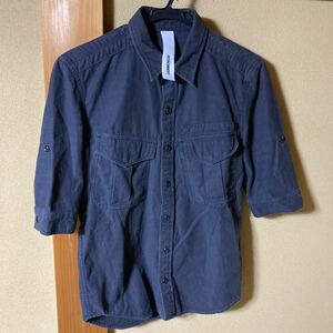 アタッチメント メンズ 半袖シャツ サイズ1　黒 日本製 ATTACHMENT