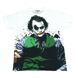 ジョーカー JOKER ヒース・レジャー アメリカ 映画 アメコミ ストリート系 デザインTシャツ おもしろTシャツ メンズ 半袖★tsr0059-wht-xl