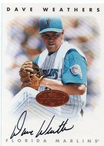 MLB 1996 LEAF SIGNATURE 　DAVE WEATHERS デビッド・ウェザーズ 直筆サイン　 新品ミント状態品 