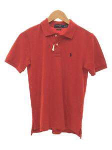 POLO RALPH LAUREN◆ポロシャツ/M/コットン/RED/無地