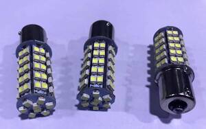 24V用 S25 LED 68連smd シングル ホワイト 3個　トラック　車幅灯　バックライトなどにも