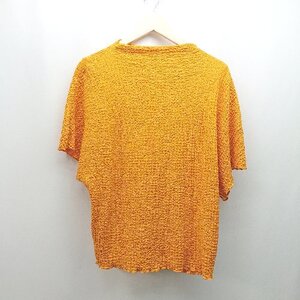 ◇ ZARA ザラ 無地 ストレッチ ハイネック 半袖 カットソー サイズL オレンジ レディース E