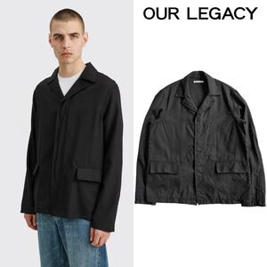 希少 OUR LEGACY アワーレガシー 21SS PIRAYA JACKET ピラヤ ジャケット シャツ 黒 ブラック 44サイズ