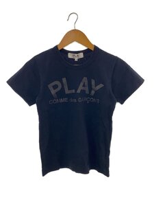 PLAY COMME des GARCONS◆Tシャツ/半袖カットソー/S/クルーネック/ブランドロゴ/プリント/コットン/BLK/az-t187