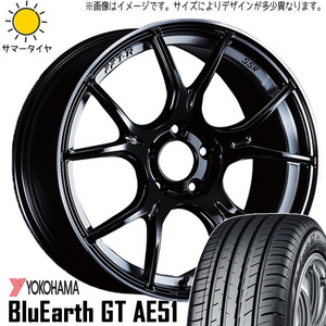 225/55R17 サマータイヤホイールセット XV etc (YOKOHAMA BluEarth AE51 & SSR GTX02 5穴 100)