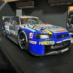 未展示品 オートアート 1/18 XANAVI HIROTO GTR (R34)