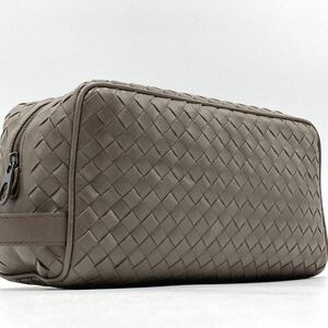 1円【極美品】BOTTEGA VENETA ボッテガヴェネタ べネタ セカンドバッグ クラッチ イントレチャート レザー本革 メンズ ビジネス ブラウン茶