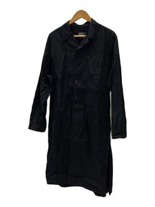 yohji yamamoto POUR HOMME◆長袖シャツ/2/コットン/BLK/COTTON BROADCLOTH OPEN COLLAR