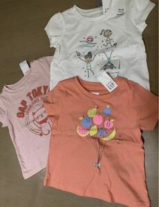 新品 3枚◆baby GAP 半袖Tシャツ 80◆女の子 1歳 ベビーギャップ