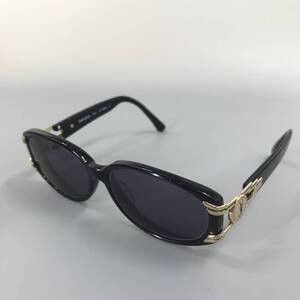 【極美品】SAINT LAURENT イヴサンローラン 　サンローラン　31-7503 度なし サングラス ブラック×ゴールド系 　眼鏡　伊達メガネ