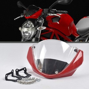 【今だけsale！】 Ducati ドゥカティ モンスター 696 795 796 1100 フロントガラスヘッド オートバイ カバー 赤