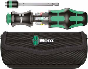 Wera クラフトフォーム コンパクト KK20 ビット内蔵差替式ドライバー7点セット カラーコード 1 ポーチ付き