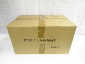 1円スタート Plastic Clear Mouth Shield プラスティック クリア マウス シールド マスク 20パック 200個入り 1スタ 未使用品 ◆6971