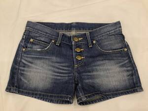 値下げ 即決 Lee リー 国内正規品 ヘアオンハイド デニム ショートパンツ XS レディース DENIM PANTS